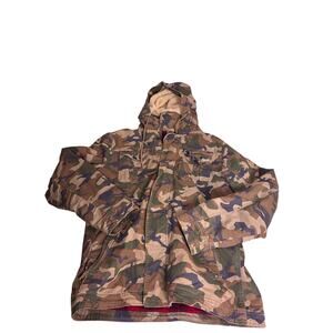 Aeropostale Y2K Camouflage Jacket Mens Large Flannel Lined Retro Cotton Coat